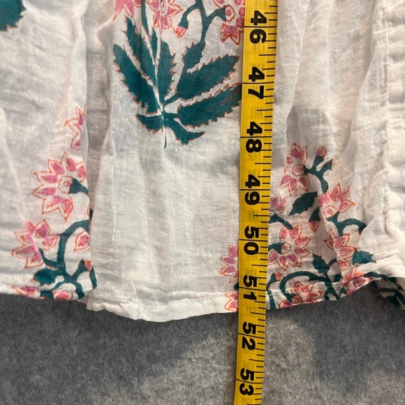 Oliphant Smocked Sleeveless Ruffle Neck Midi Maxi Block Print Dress Tuckernuck - Picture 12 of 15